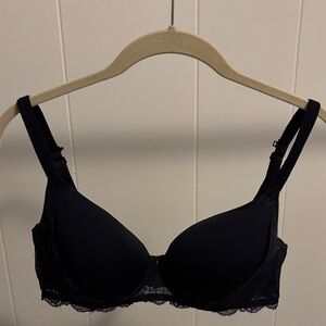 Simone Pérèle Navy Lace Trim Convertible Back Bra, US 34DD